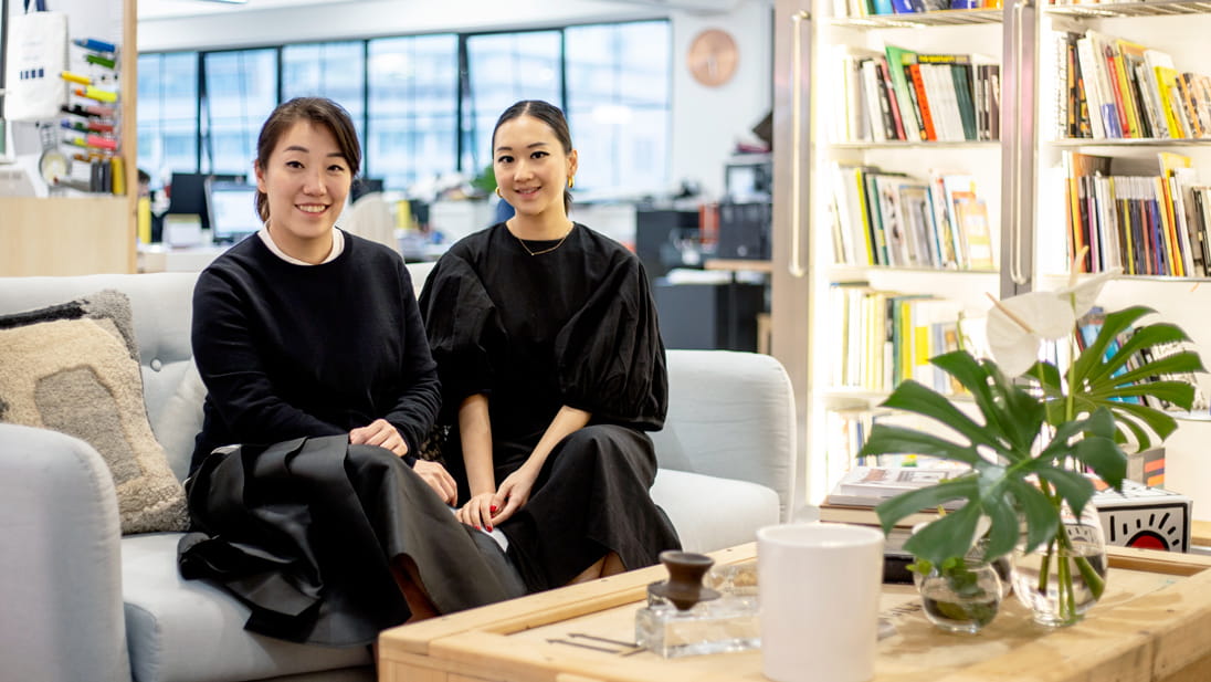 Design duo Jacqueline Chak and Genevieve Chew in their Wong Chuk Hang space. 