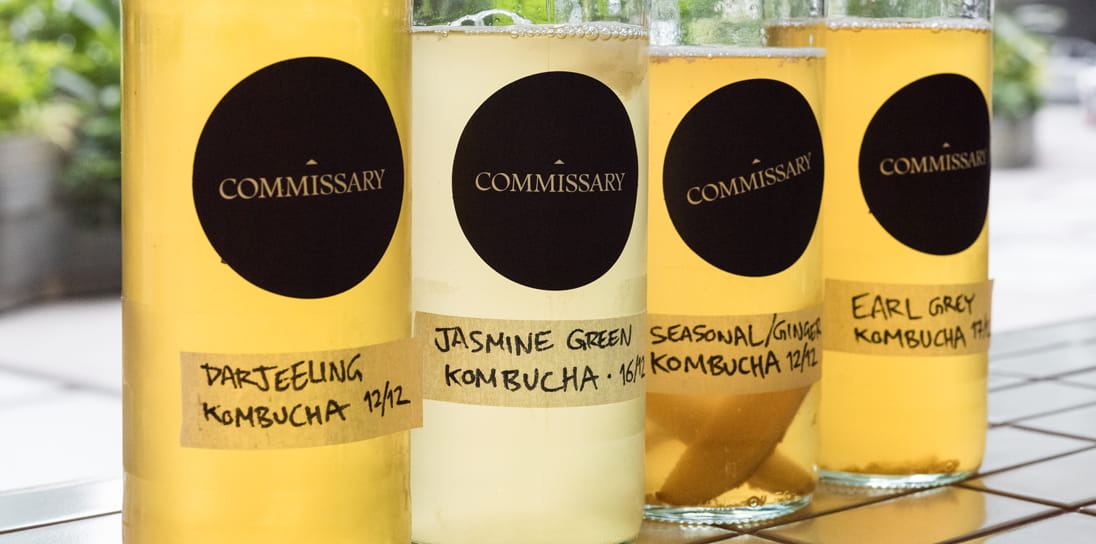 Commissary’s kombucha is made in-house and can take nine days to ferment