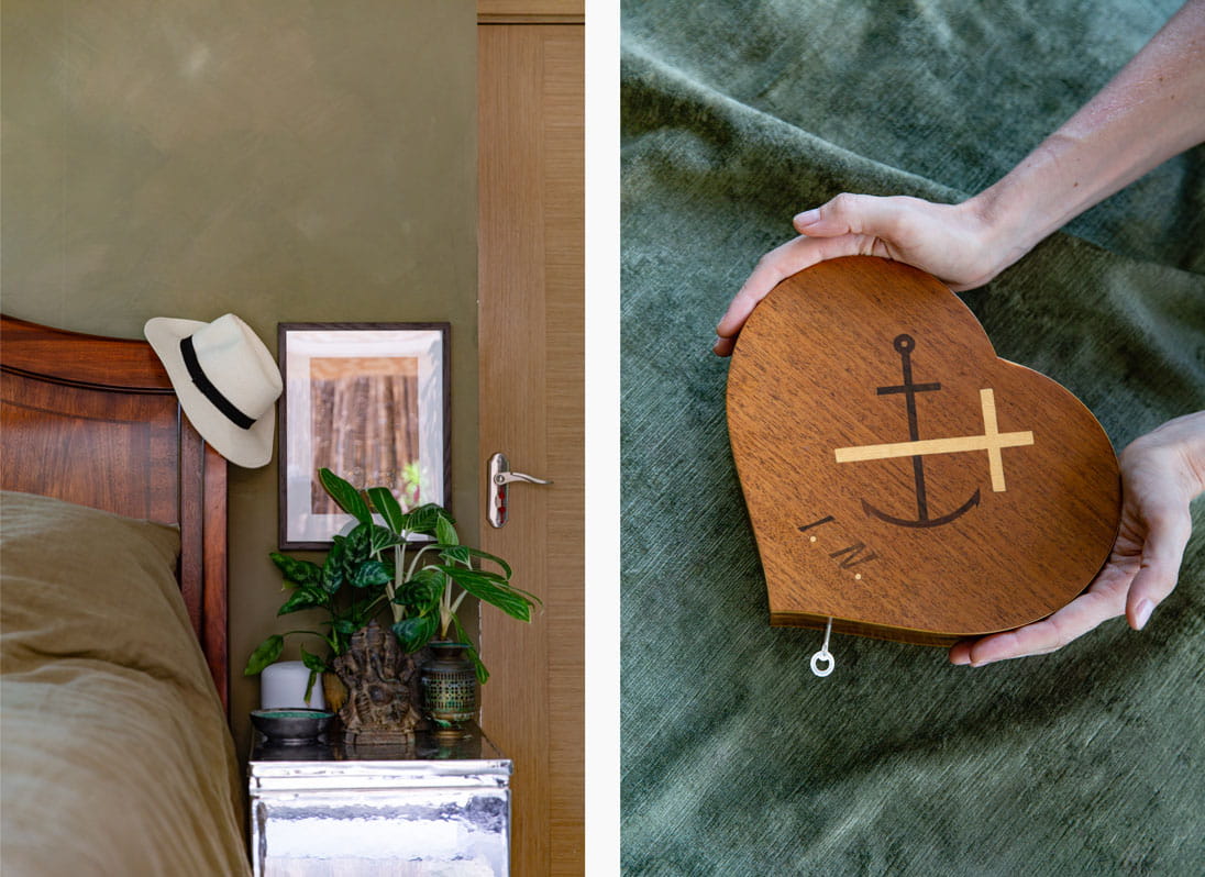 Earthy decor and an heirloom jewellery box in Cecilie Koch Larsen's home