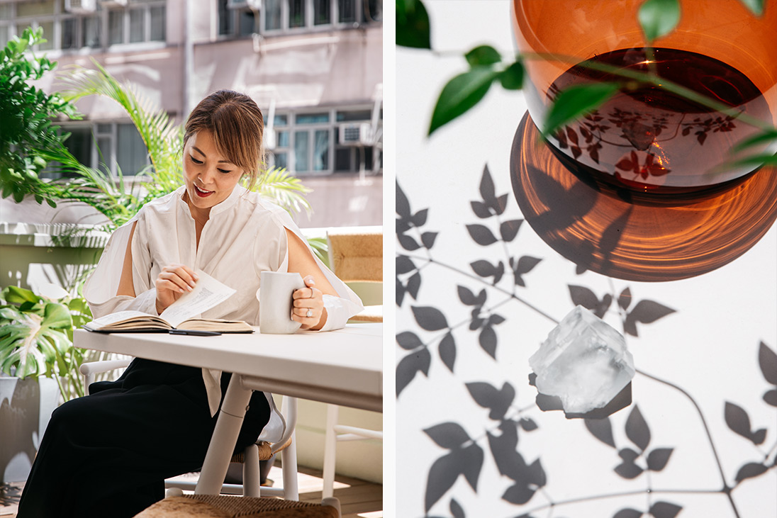 Kaye Dong, founder of The Good Studio, with some design objects