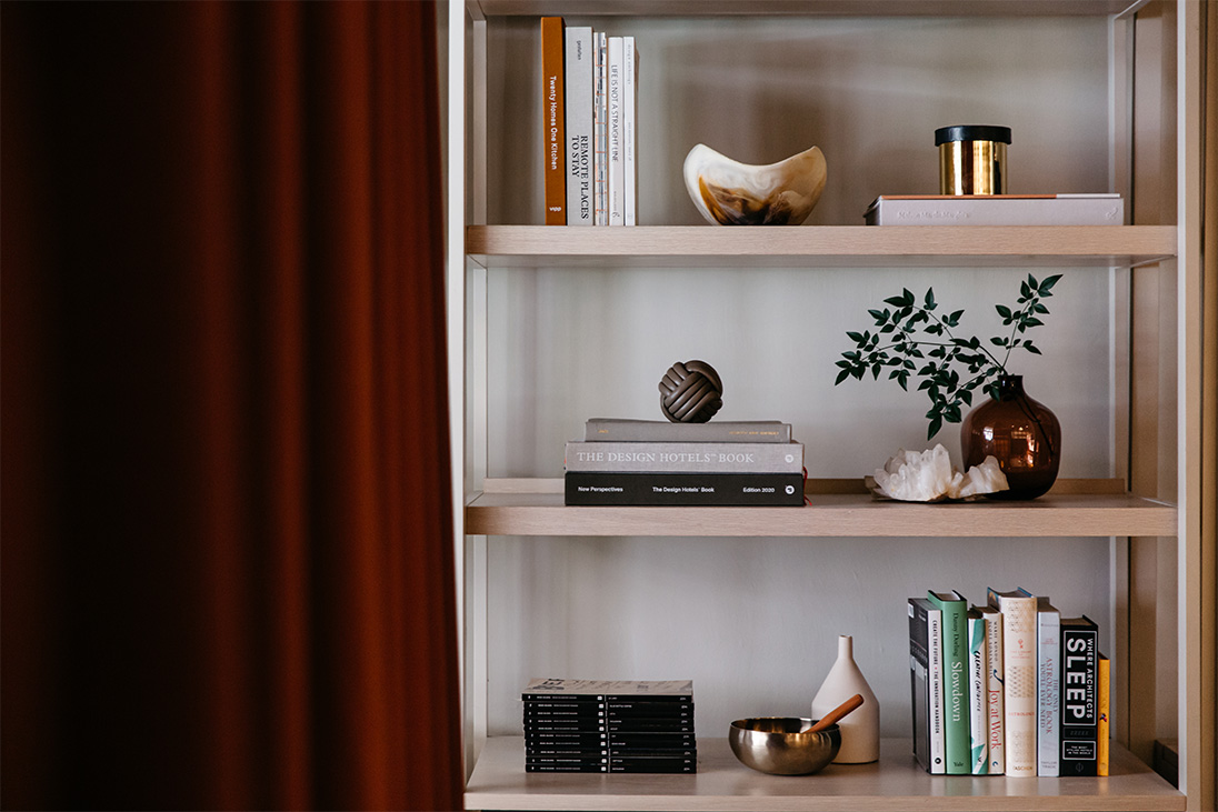 A nook filled with design objects at The Good Studio
