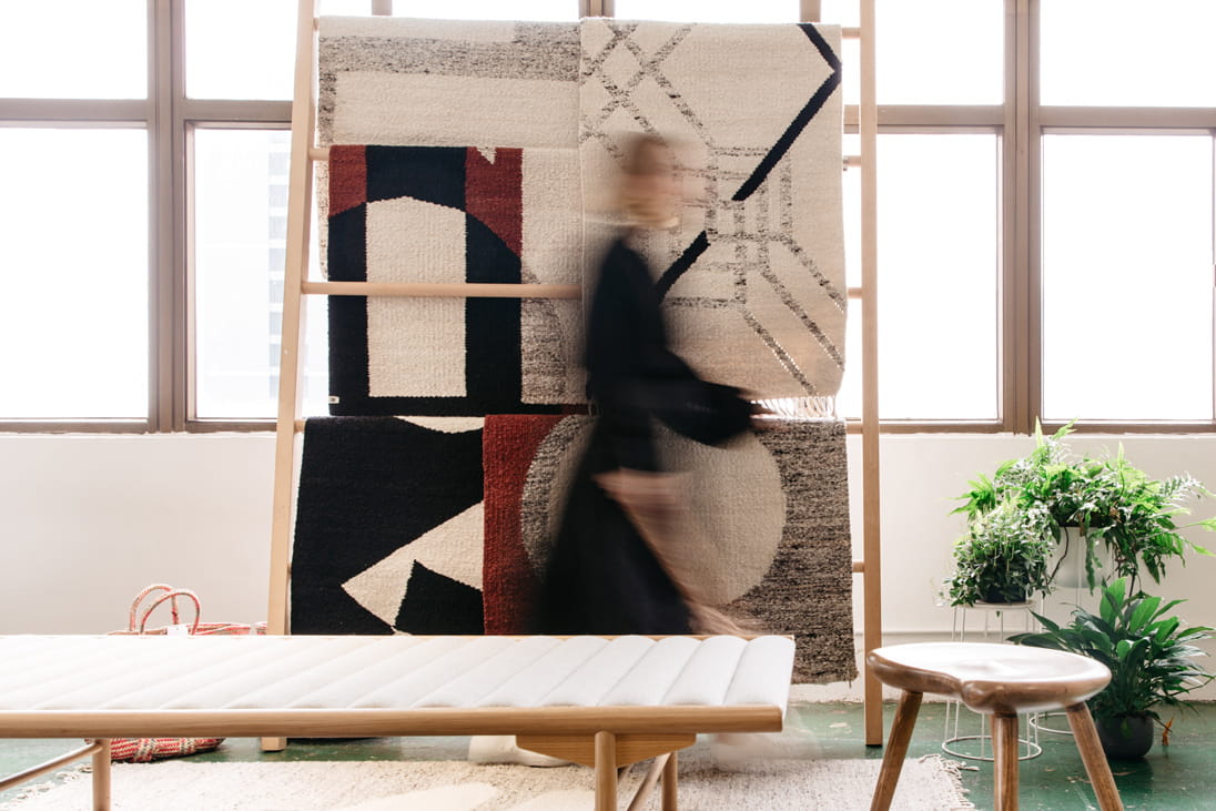 Kate’s Wong Chuk Hang studio is also home to beautiful heirloom-quality rugs courtesy of her rug company Kahoko