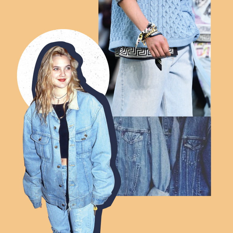 Washed-out jeans shift into looser silhouettes