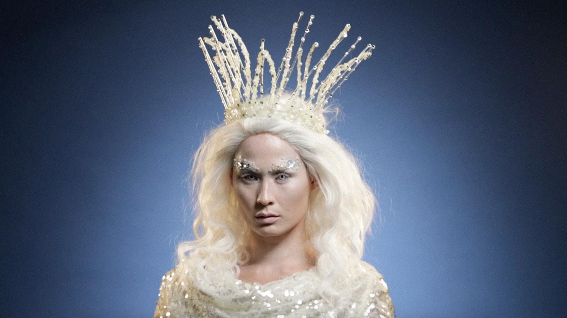 A model made up as Jadis the White Witch from the Chronicles of Narnia