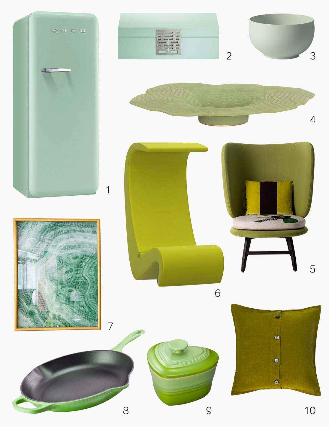Furniture in Pistachio-green colour