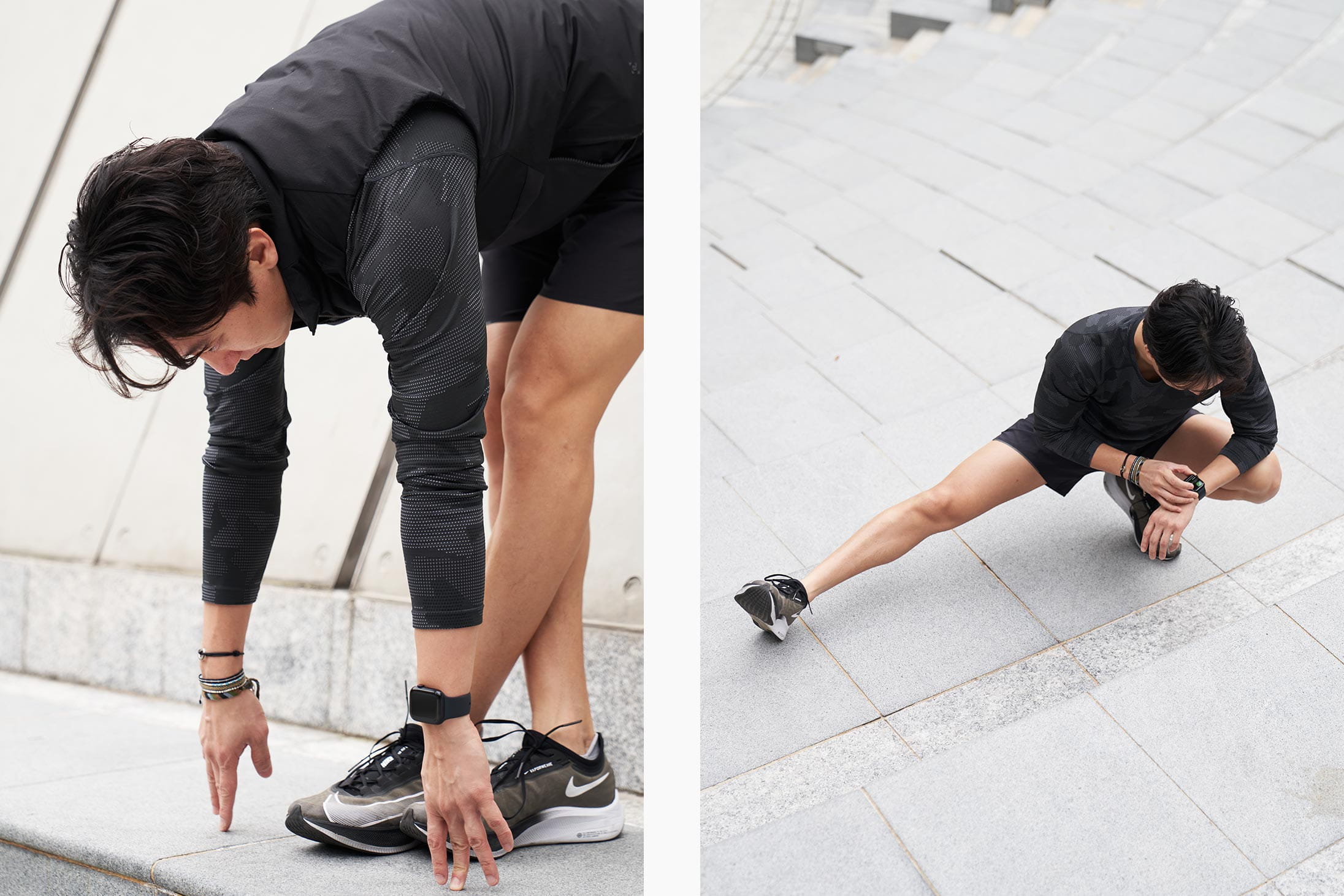 Cô Thành founder Brian Woo exercises in lululemon from Pacific Place