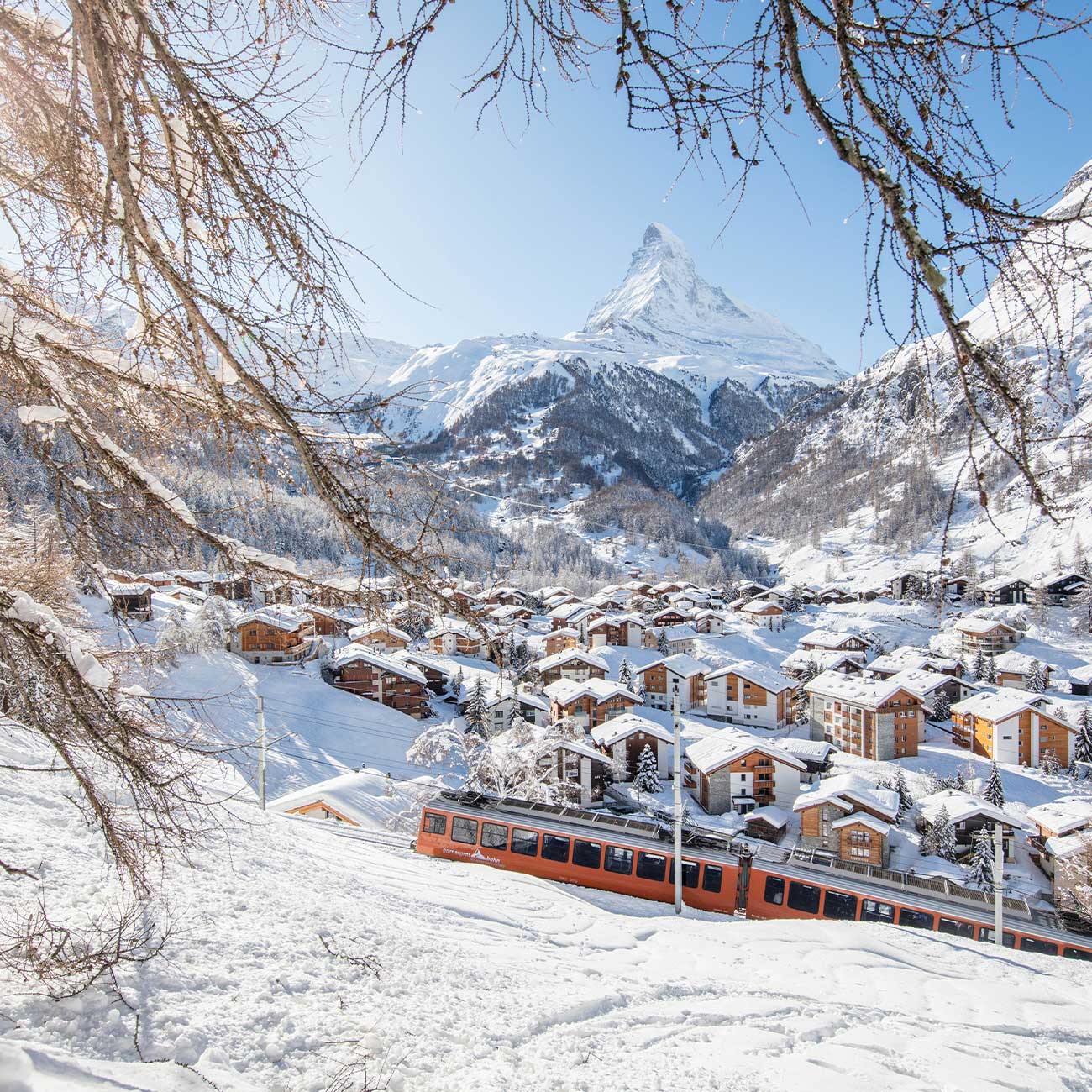 Zermatt Village and the Matterhorn. Image by Pascal Gertschen