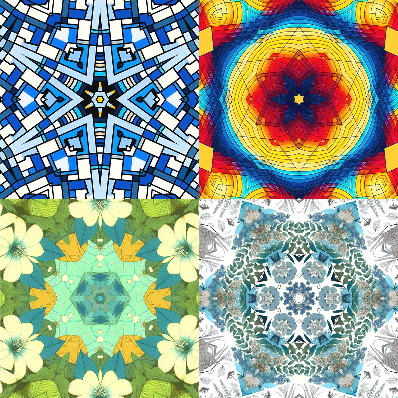 Example colours and patterns to fit different personalities