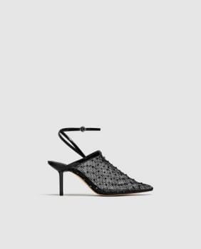 Zara Mesh Slingback Shoes