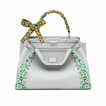 Fendi Peekaboo Grey Leather Bag