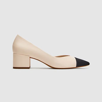 Zara Pointed Mid-Heel Court Shoes