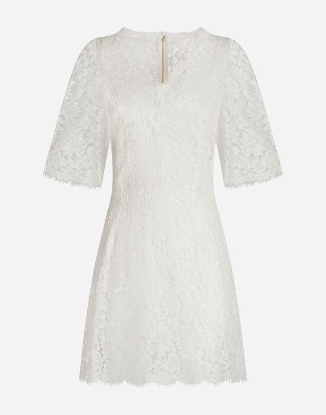 Dolce & Gabbana Lace Dress with Flared Skirt