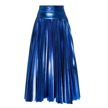 Gudu Electric Blue Pleated Skirt available at I.T