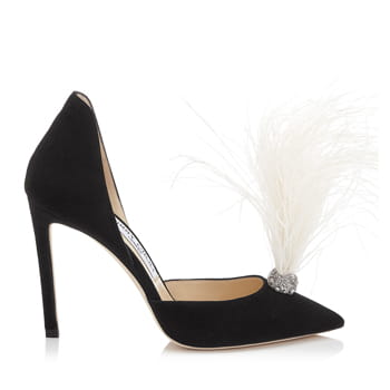 Jimmy Choo Liz 100 Black Suede Pumps