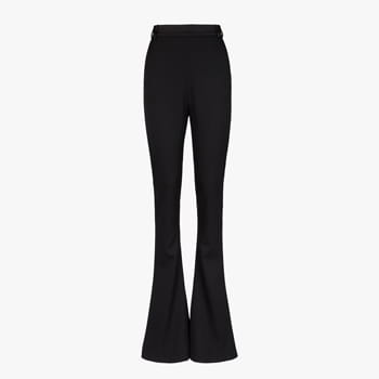 Balmain Paris Black Grain de Poudre Bootcut Pants 