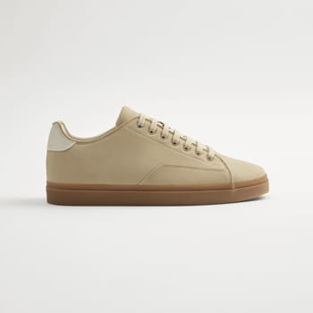 Zara Contrast Sneakers in Beige