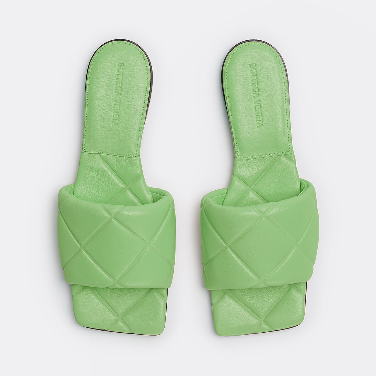 Bottega Veneta Rubber Lido Flat Sandals in Green