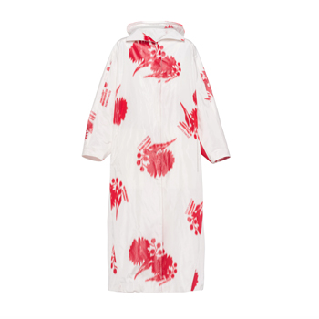 Prada Single-Breasted Printed Taffeta Coat