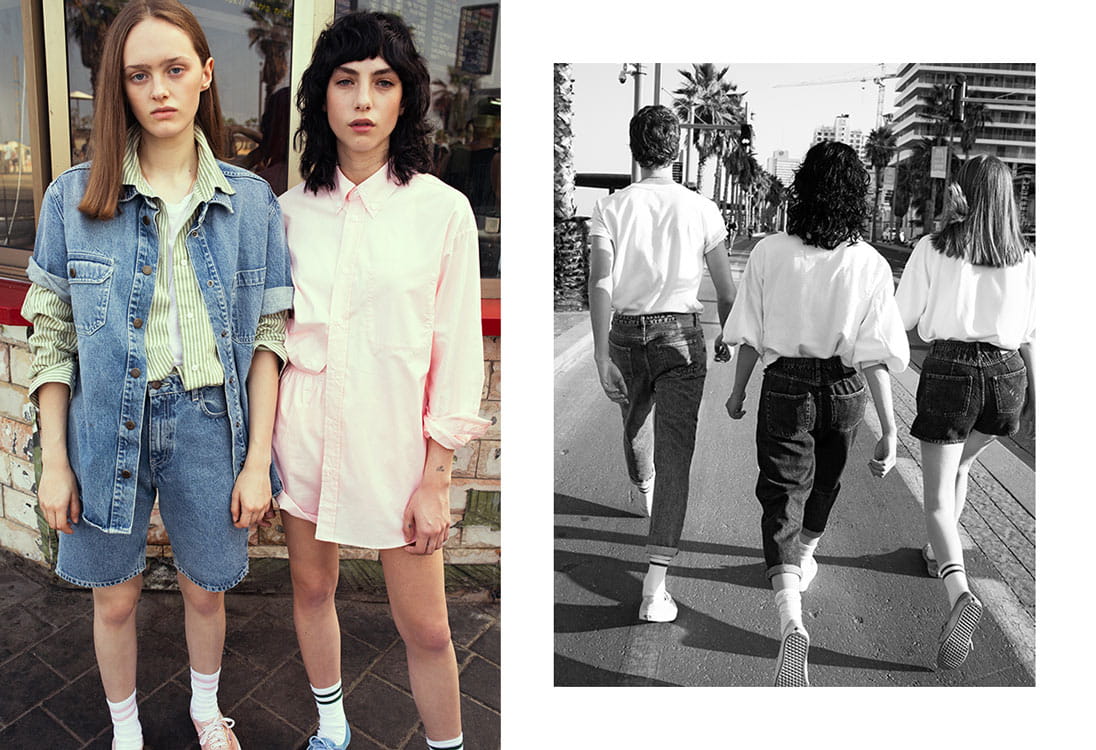 Models pose wearing American Vintage