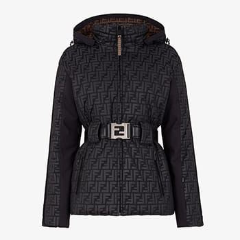 Fendi Ski Jacket in Black Nylon 