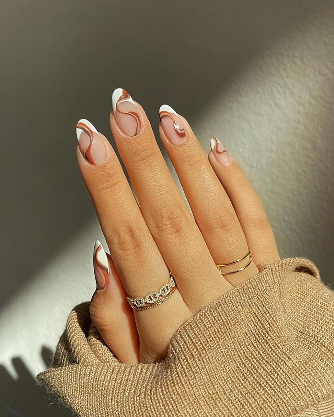 Caramel nail art available at Pacific Place