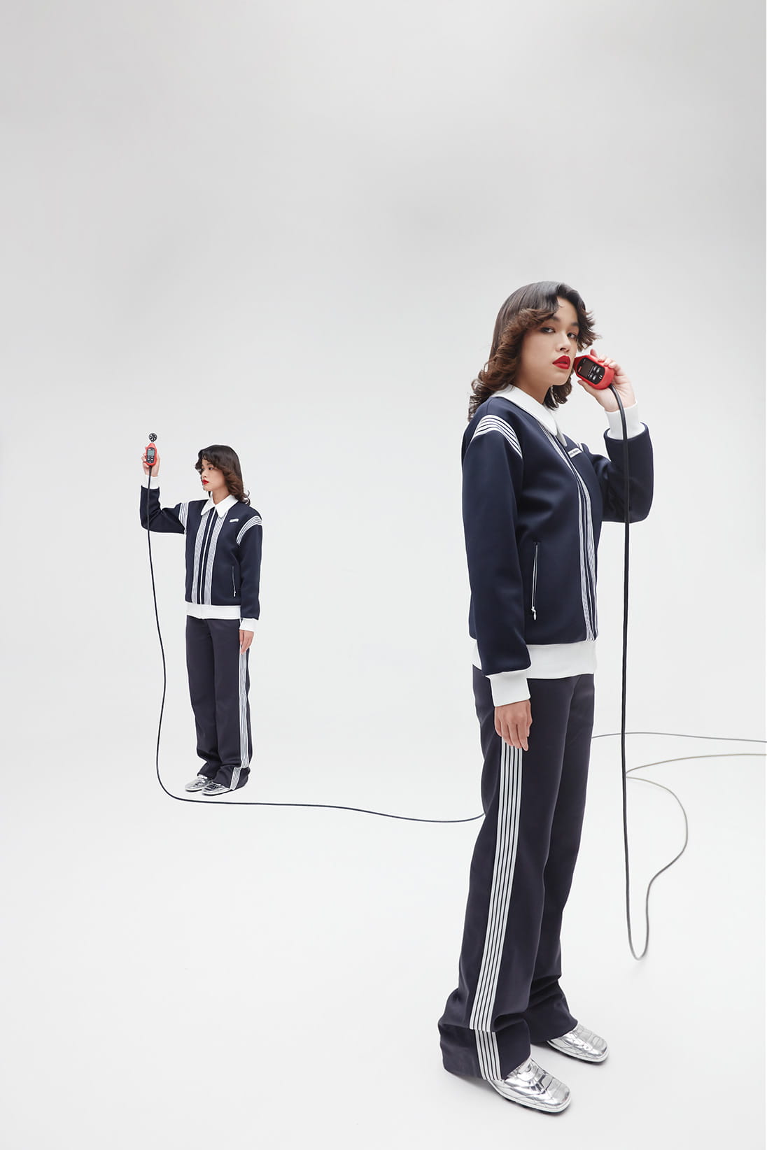 A model poses in Miu Miu