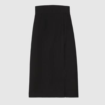 Gucci Wool Silk Skirt with Slit