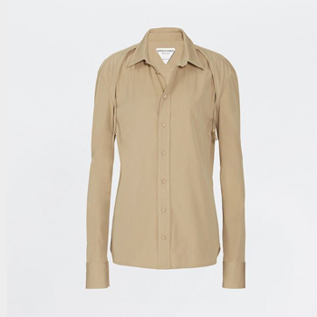 Bottega Veneta Gathered Detail Cotton Shirt