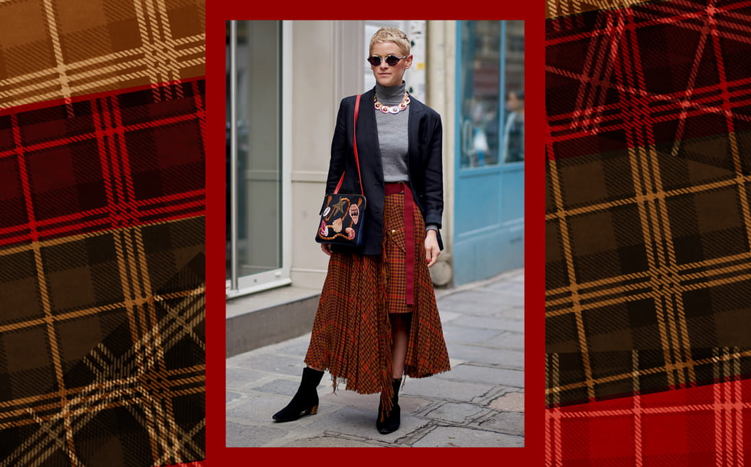 Skirts in tweeds, plaids and checks are a must-have for Autumn