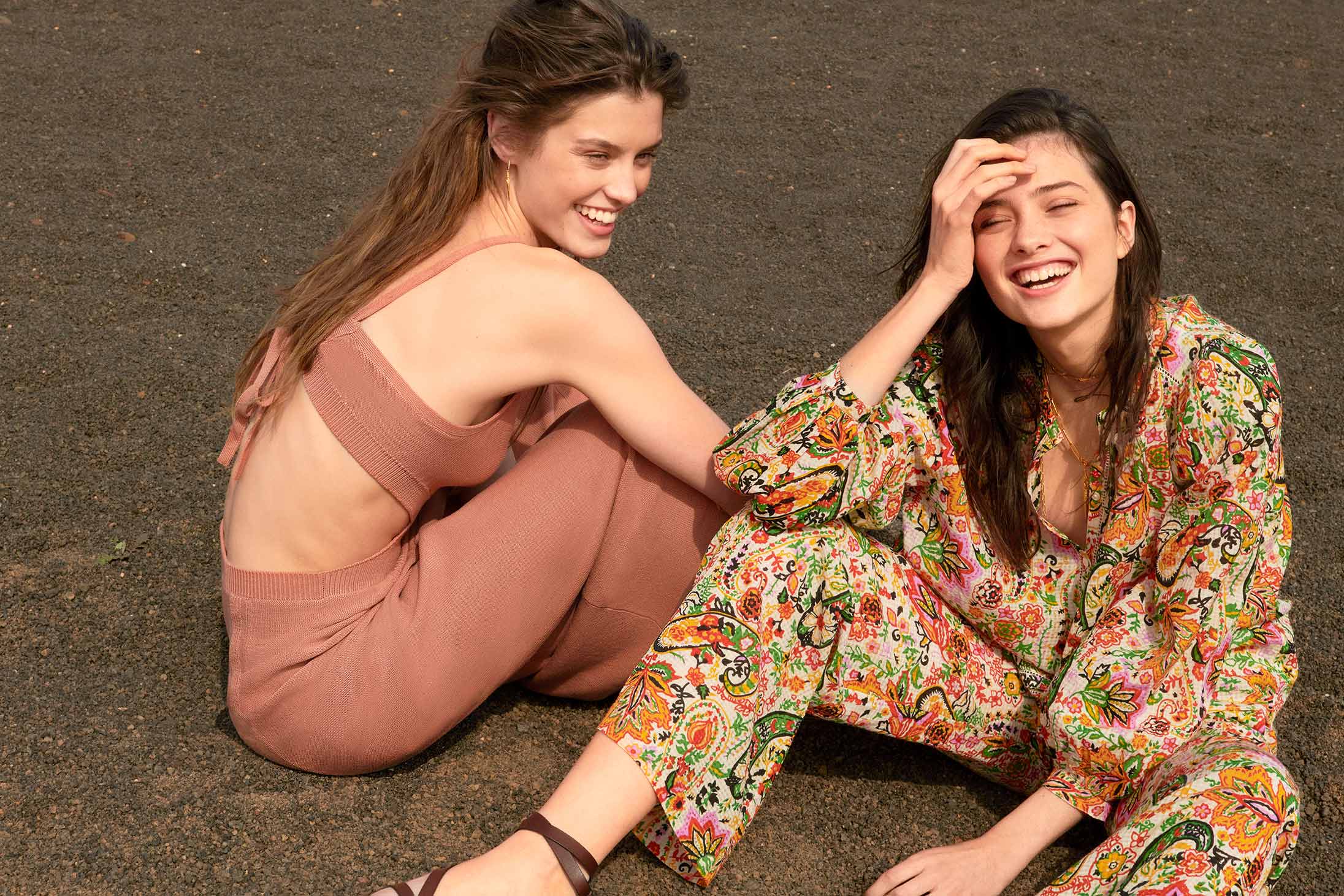 Models poses in pieces from ba&sh's new collection available at Pacific Place