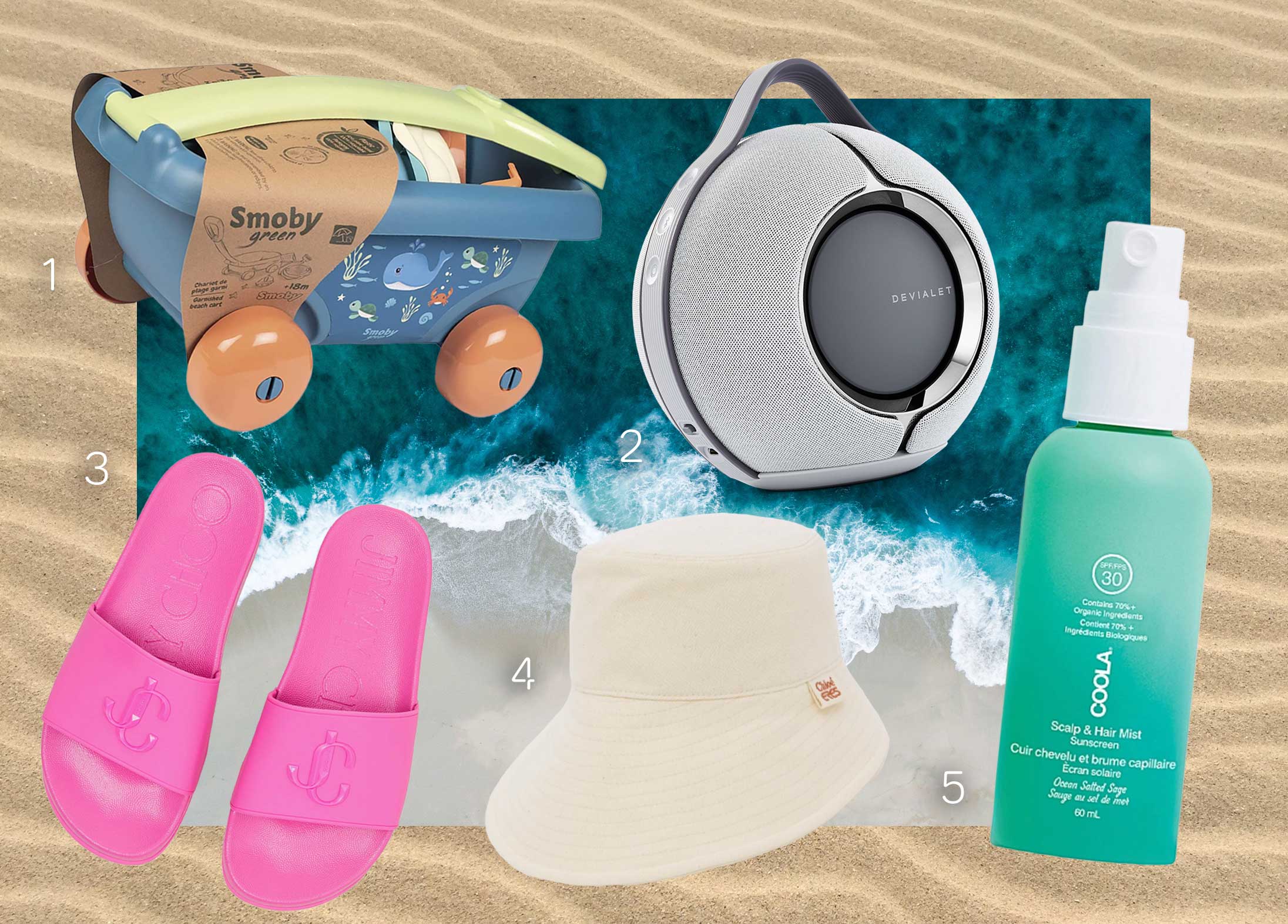 A selection of beach products available at Pacific Place