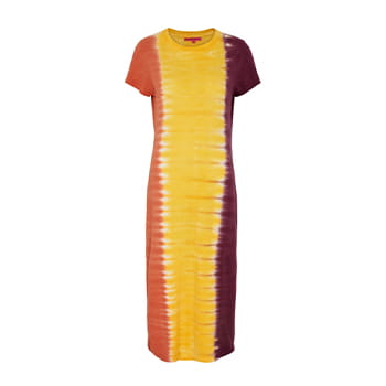 The Elder Statesman Tie-Dyed Cotton-Blend T-shirt Dress