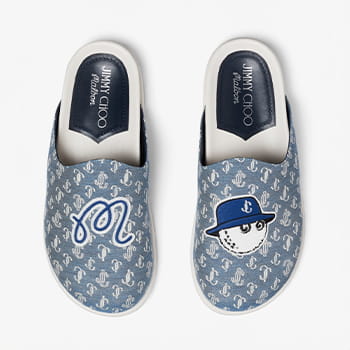 Jimmy Choo x Malbon Denim Monogram Mules