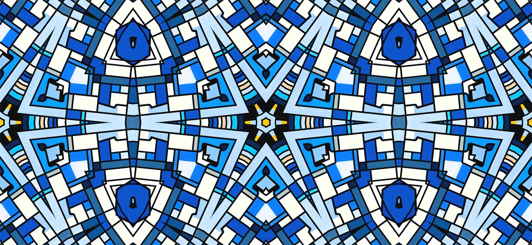 A cool colour and pattern palette