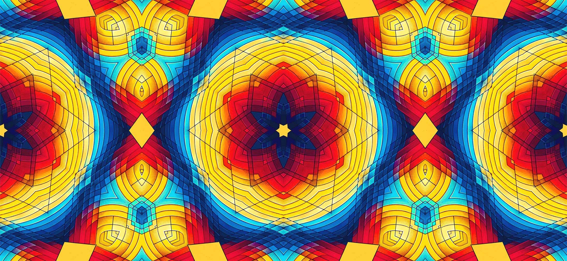 A bold colour and pattern palette