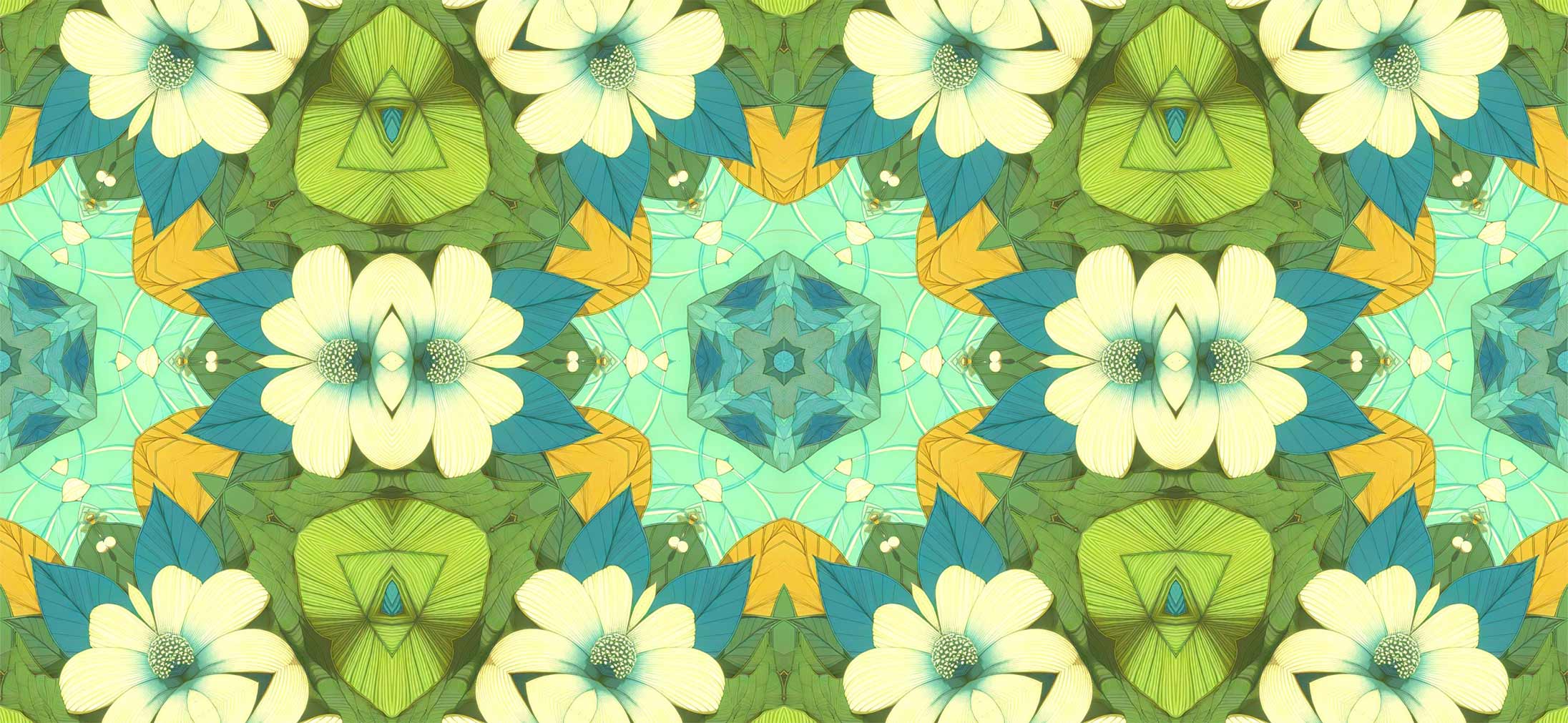 A bright colour and pattern palette