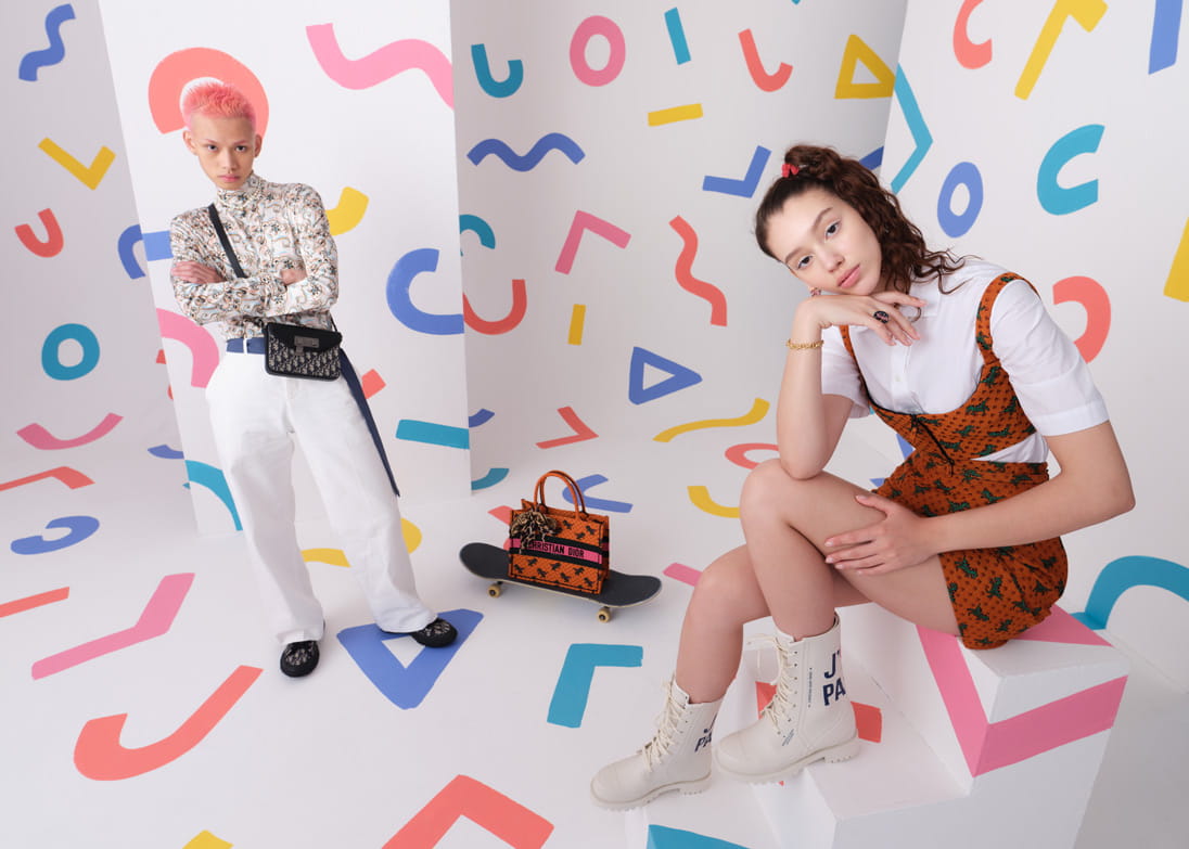 Models pose in Dior for Pacific Place Hong Kong