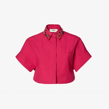 Fendi Red Poplin Shirt