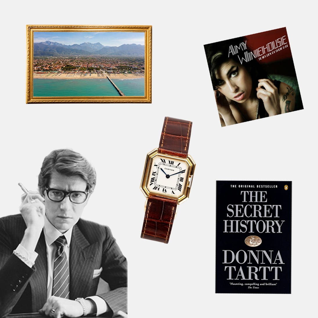 A collage of Walid al Damirji's favourite things