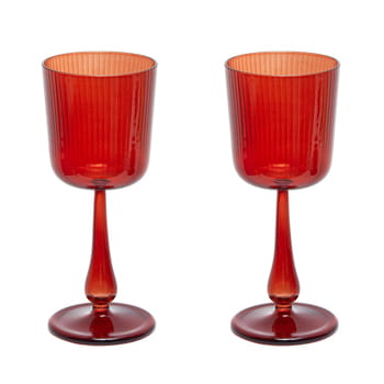 R+D LAB Luisa Calice Glass Set in Etruscan Red available at Lane Crawford Home