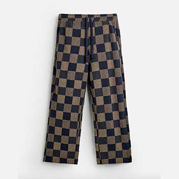 Zara Check Knit Trousers
