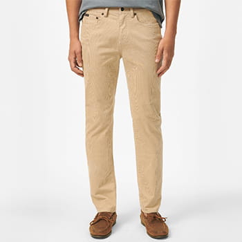 Brooks Brothers Slim Fit Five-Pocket Stretch Corduroy Pants in Natural
