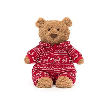 Jellycat Christmas 2024 Bartholomew Bear Winter Pyjamas
