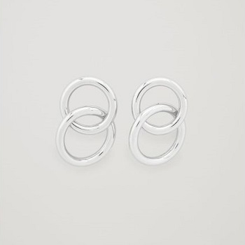 COS Silver Multi-Hoop Earrings