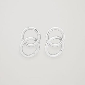COS Silver Multi-Hoop Earrings