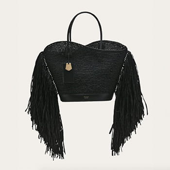 Ferragamo Tote Bag with Cut-Out and Fringes