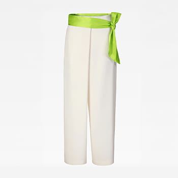Shanghai Tang Detachable Waistband Acetate Gallery Trousers