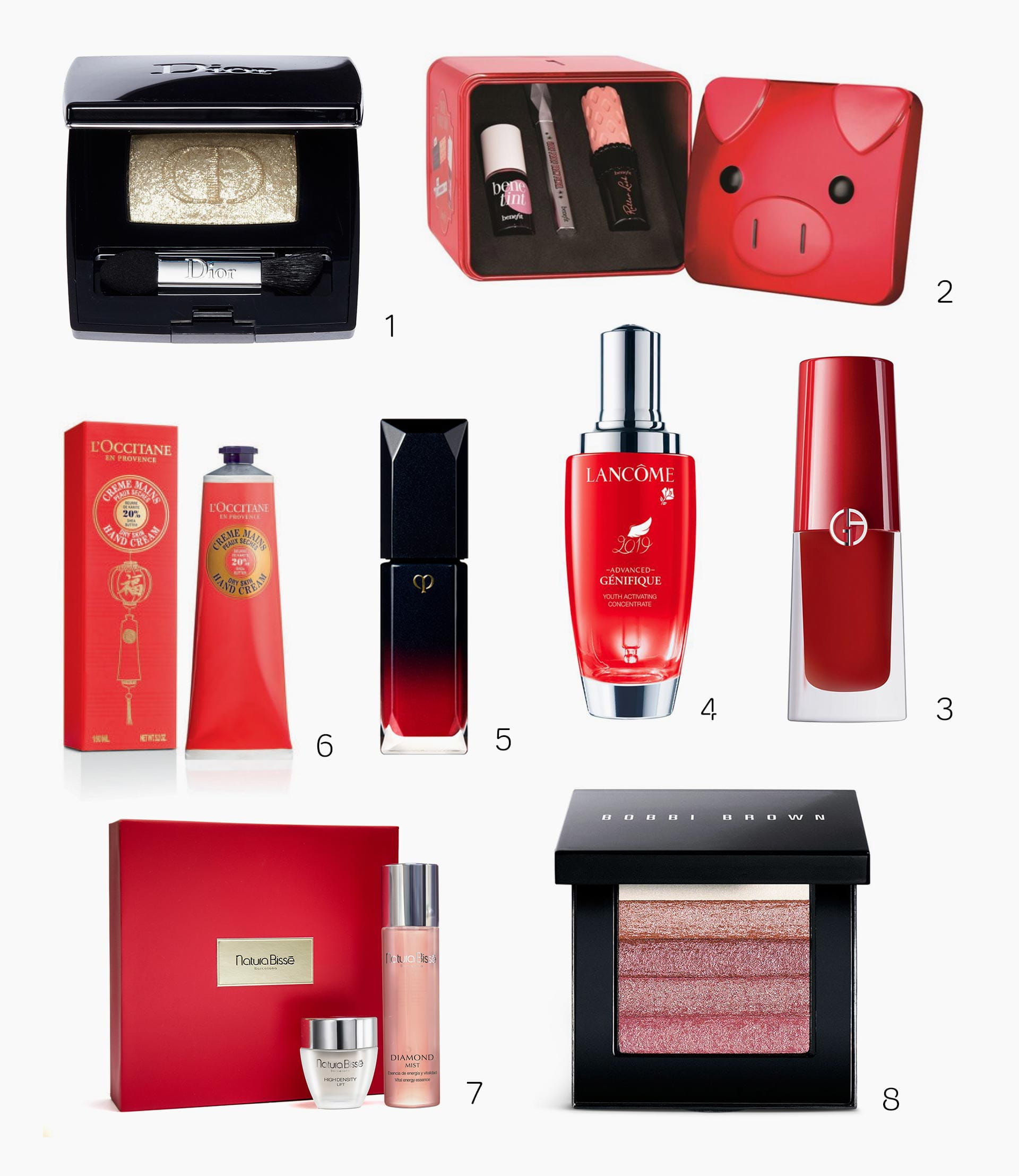 A selection of Lunar New Year-inspired beauty products from Pacific Place