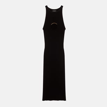 Versace Knit Midi Dress with Ring Hardware 