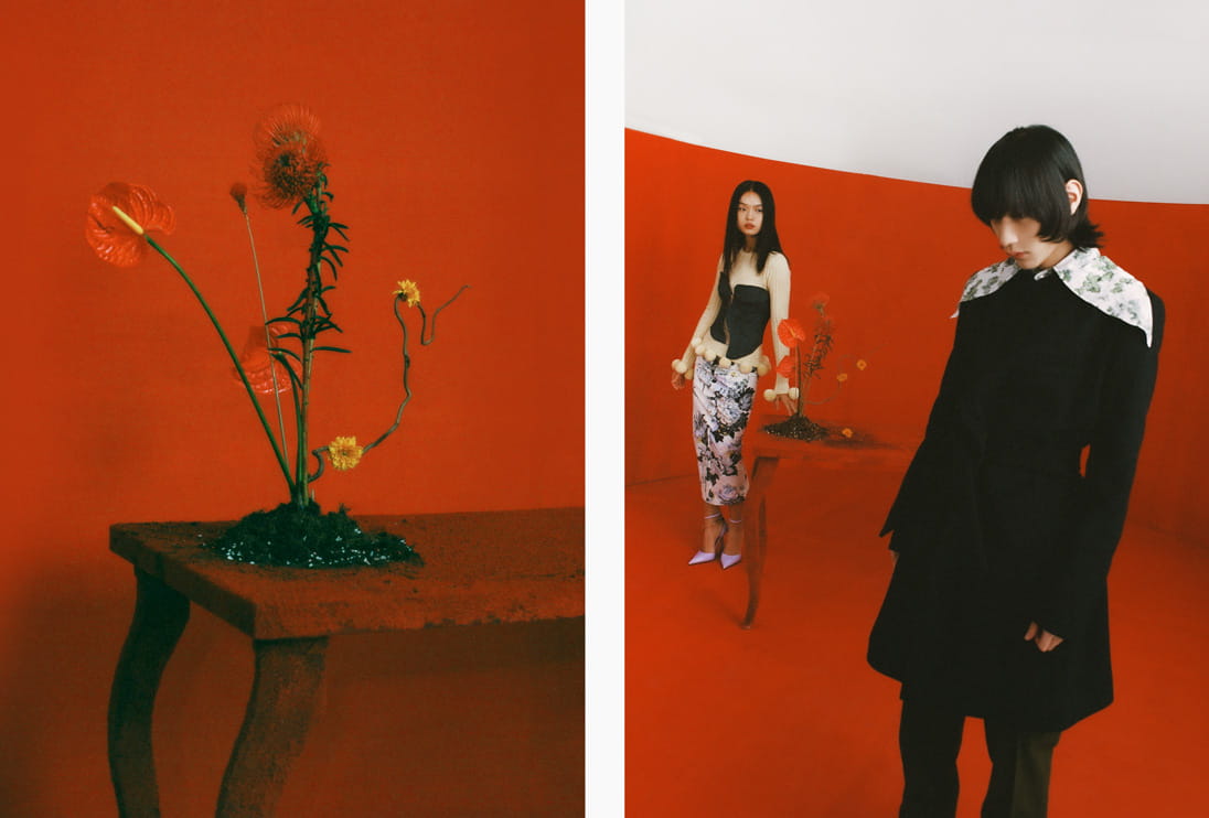 Models pose in Dior, Walk of Shame, JW Anderson, Sportmax and Versace